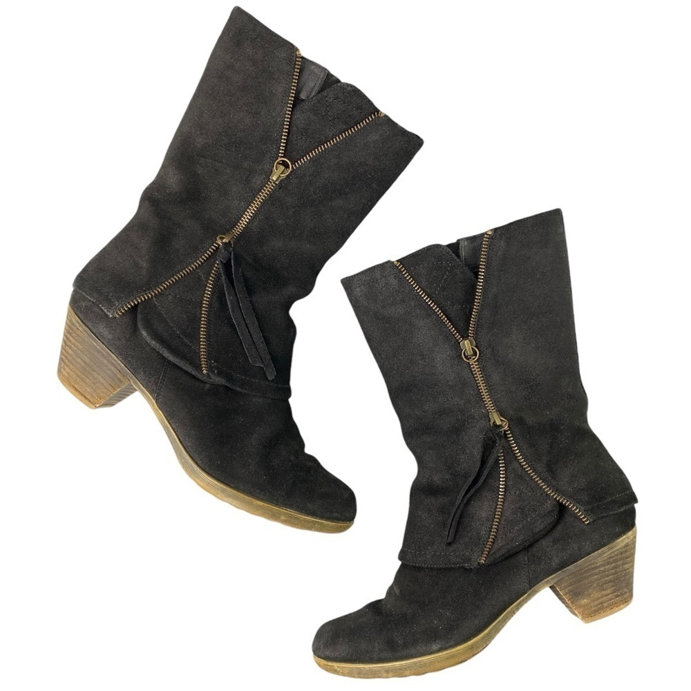 Matisse Swell Black Suede  Zipper boot